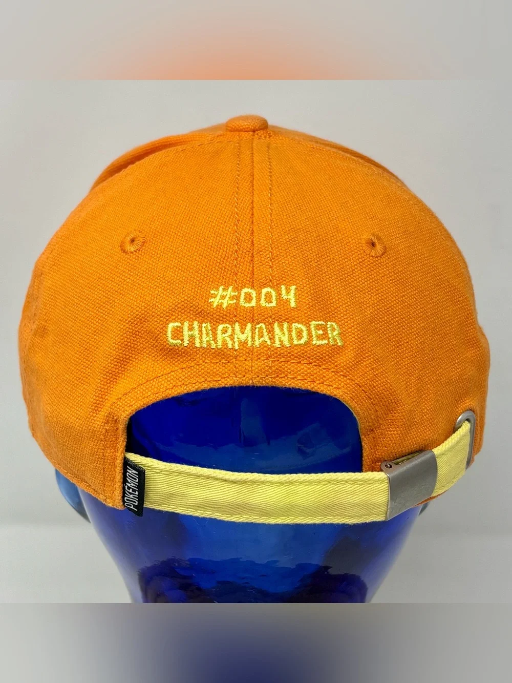 Pokemon Charmander Big Face Men's Orange Canvas Adjustable Baseball Cap Hat